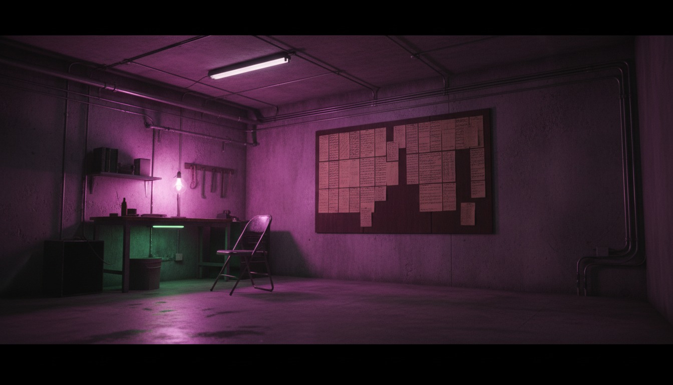 Aura-36 Standing Tasks cover — a small quiet domestic interior, nobody home